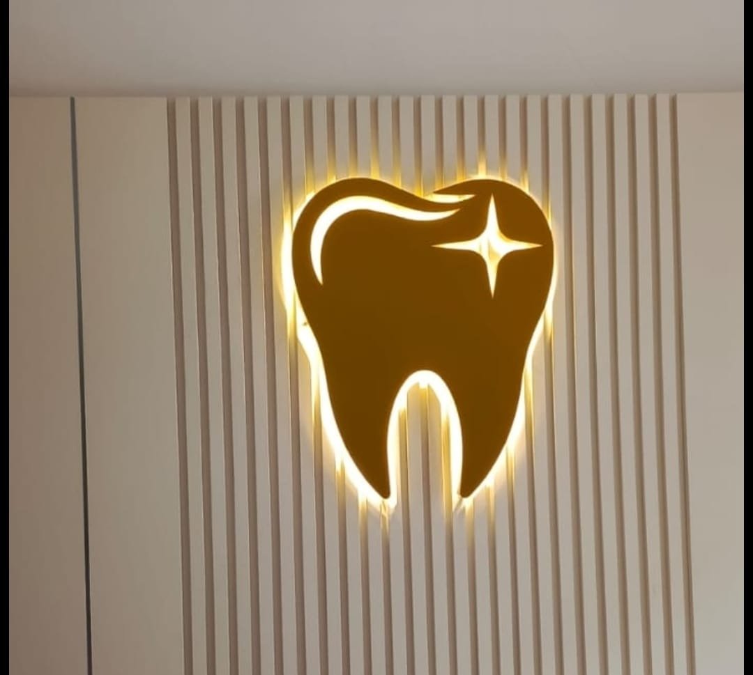 Neonbox akrilik backlit, klinik gigi