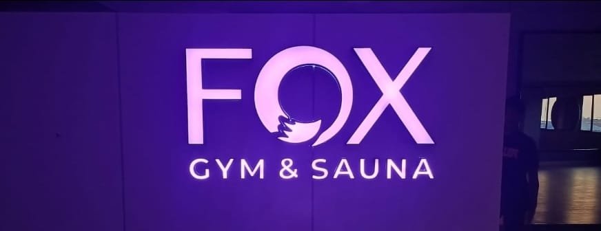 Huruf timbul backlit, FOX Gym & Sauna
